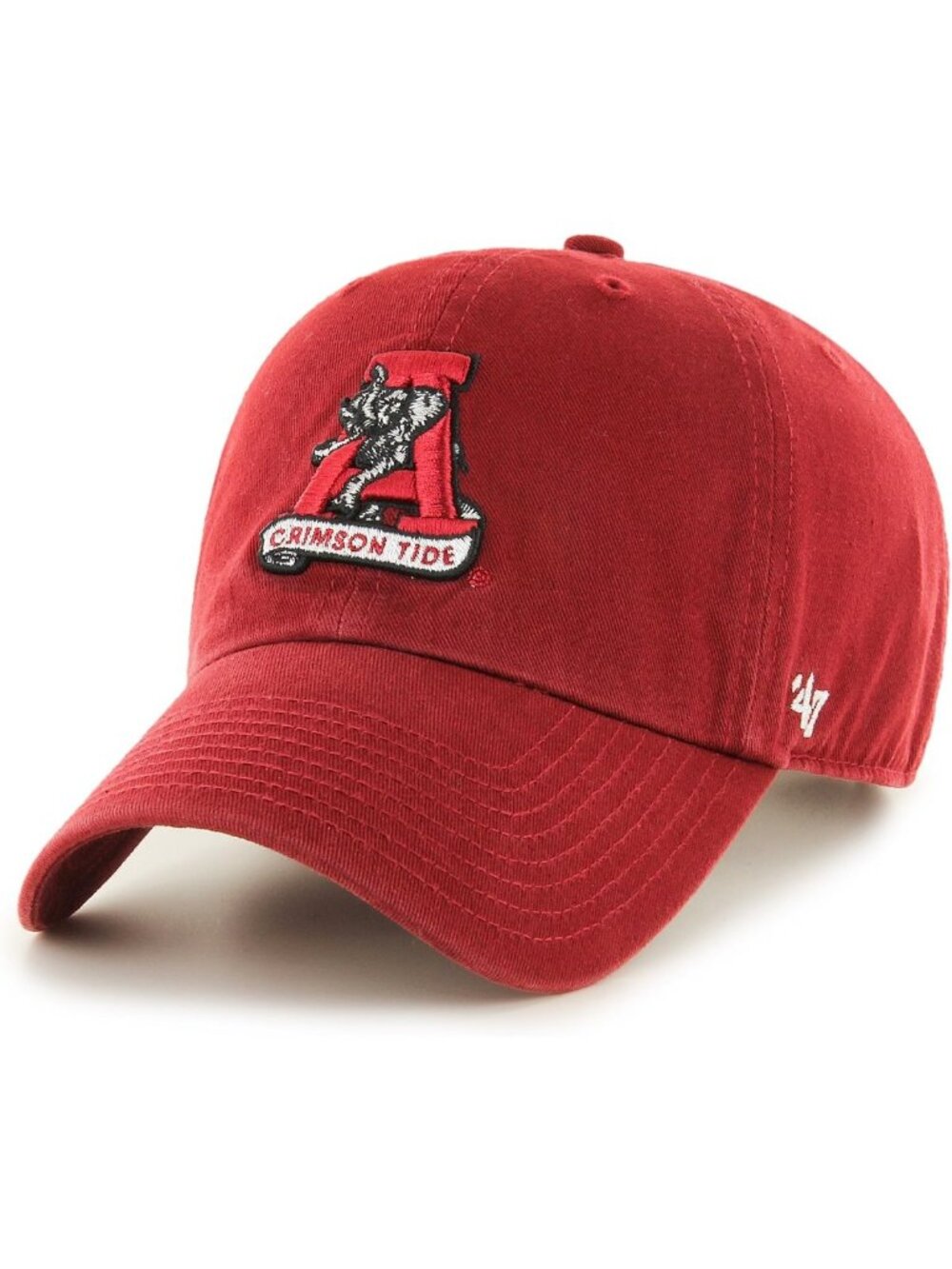 Adjustable NCAA Alabama Crimson Tide Hat - Clean Up Style, One Size, Razor Red